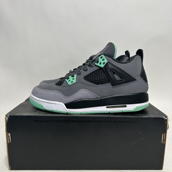 Nike Shoes Air Jordan 4 Retro BG “Green Glow” 2024 - Picture 6 of 8